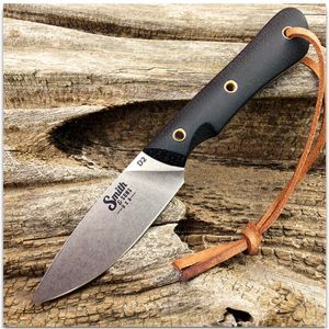 Smith & Sons Brave Polished Macarta Black Fixed Blade Hunting Knife